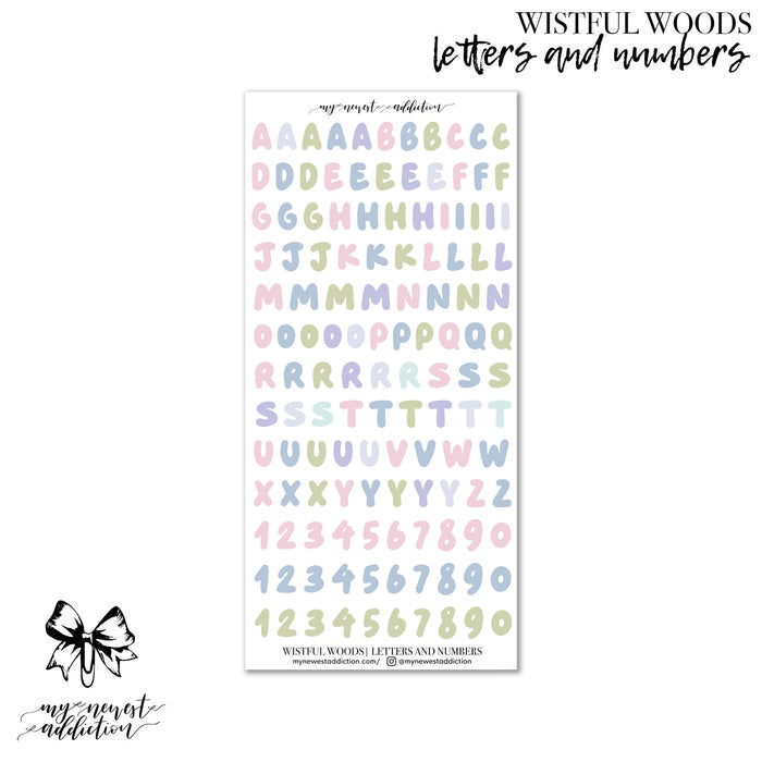 Wistful Woods Letters and Numbers