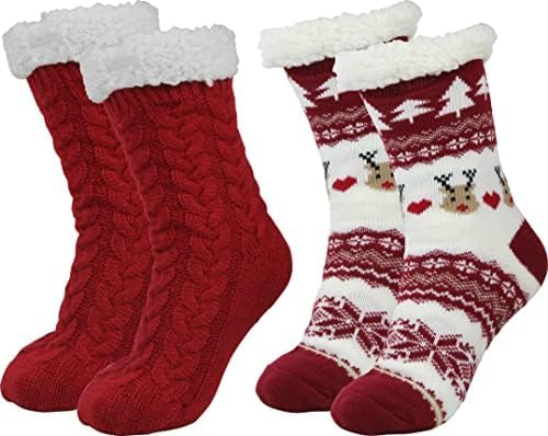 2 Pairs Christmas Red Red