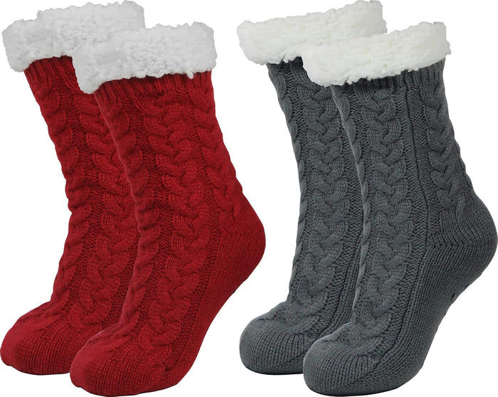 2 Pairs Grey Red