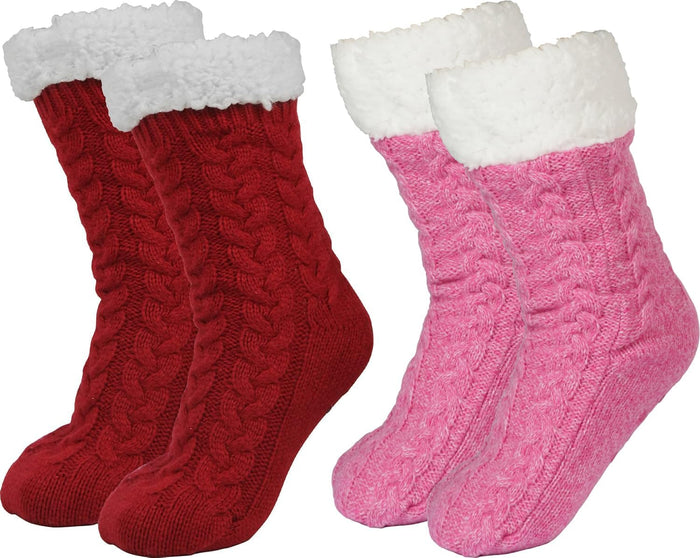 2 Pairs Hot Pink Red