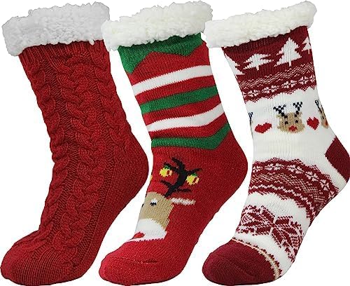 3 Pairs Red Christmas Red Deer