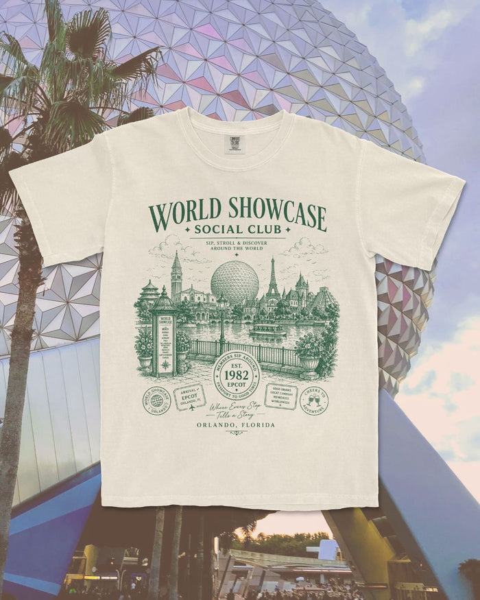 World Showcase Social Club Garment Dyed Tee