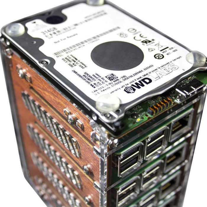 Zebra Bramble Cluster Case (4-stack) by C4 Labs - The Pi Hut