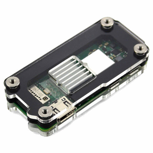 Zebra Zero Heatsink Raspberry Pi Zero 2 Case - Black Ice by C4 Labs - The Pi Hut